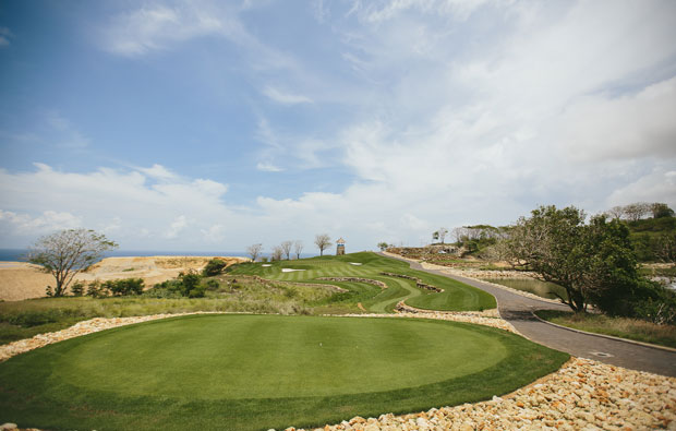 Looking towards sea at bukit pandawa golf country club bali