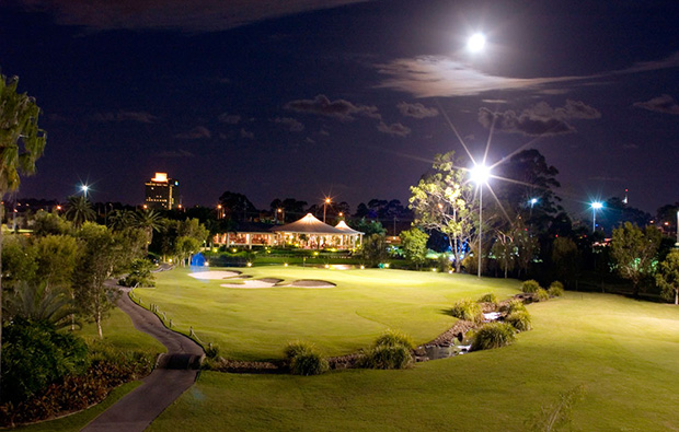 Floodlights at Emerald Lakes Golf Club, Golf Coast