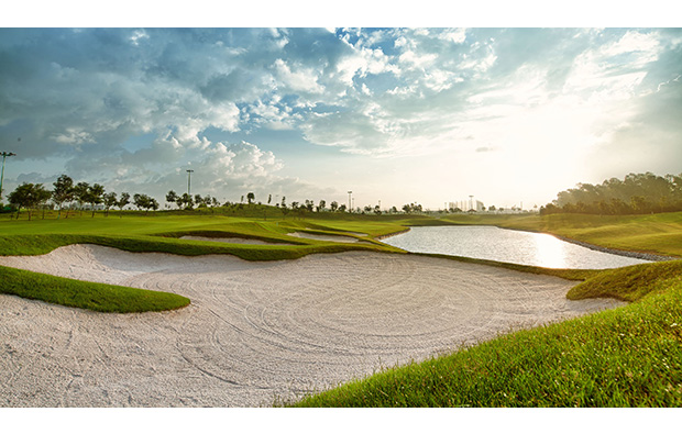 bunkers, long bien golf course, hanoi, vietnam