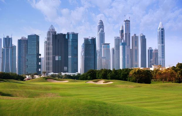 1st hole, the address montgomerie dubai, dubai, united arab emirates