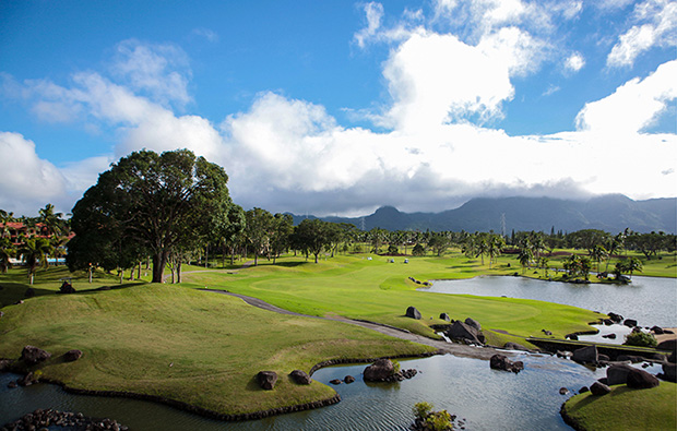 View to mountains at Mt Malarayat Golf Country Club, Manila, Philippines