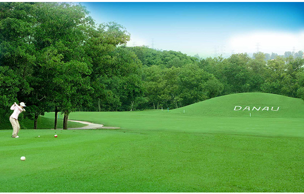 golfer in at danau golf club in kuala lumpur, malaysia