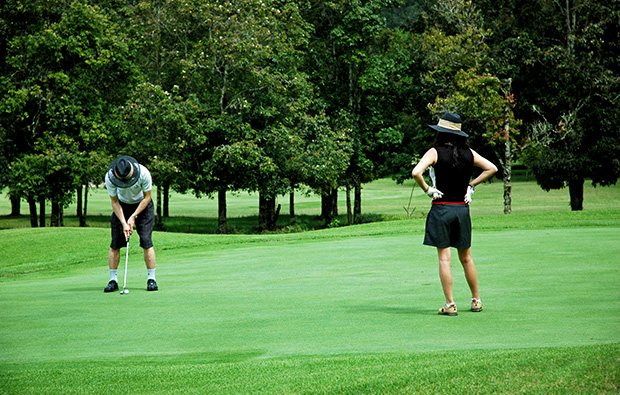 putting at bali handara golf country club, bali, indonesia