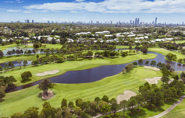 Another aerial view of Royal Pines Golf Club, Gold Coast, Australia